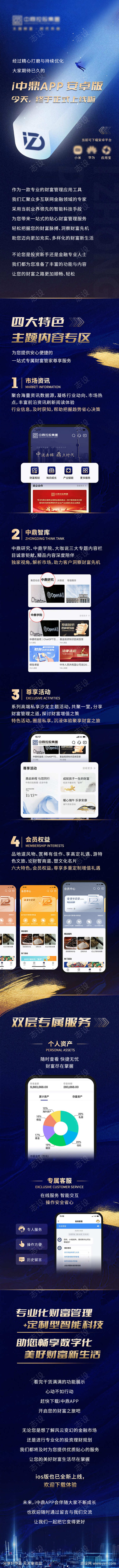 金融app上线长图海报