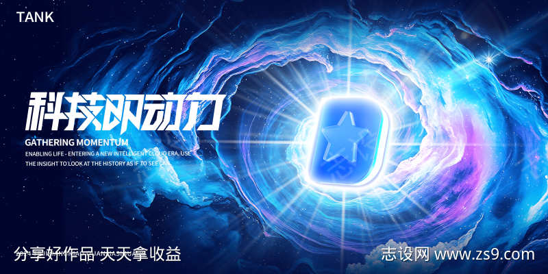 凝聚科技未来背景板