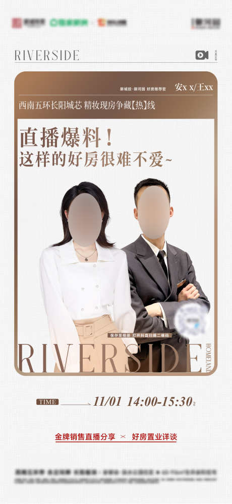 地产直播海报_源文件下载_1125X2436像素-金牌,销售,高级灰,咖色,业主,两人,人物,直播-作品编号:2024110216457883-志设-zs9.com