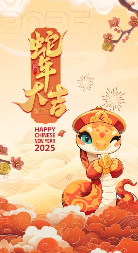 2025蛇年大吉_源文件下载_23格式_730X1332像素-新年,蛇年,春节-作品编号:2024110509595333-志设-zs9.com