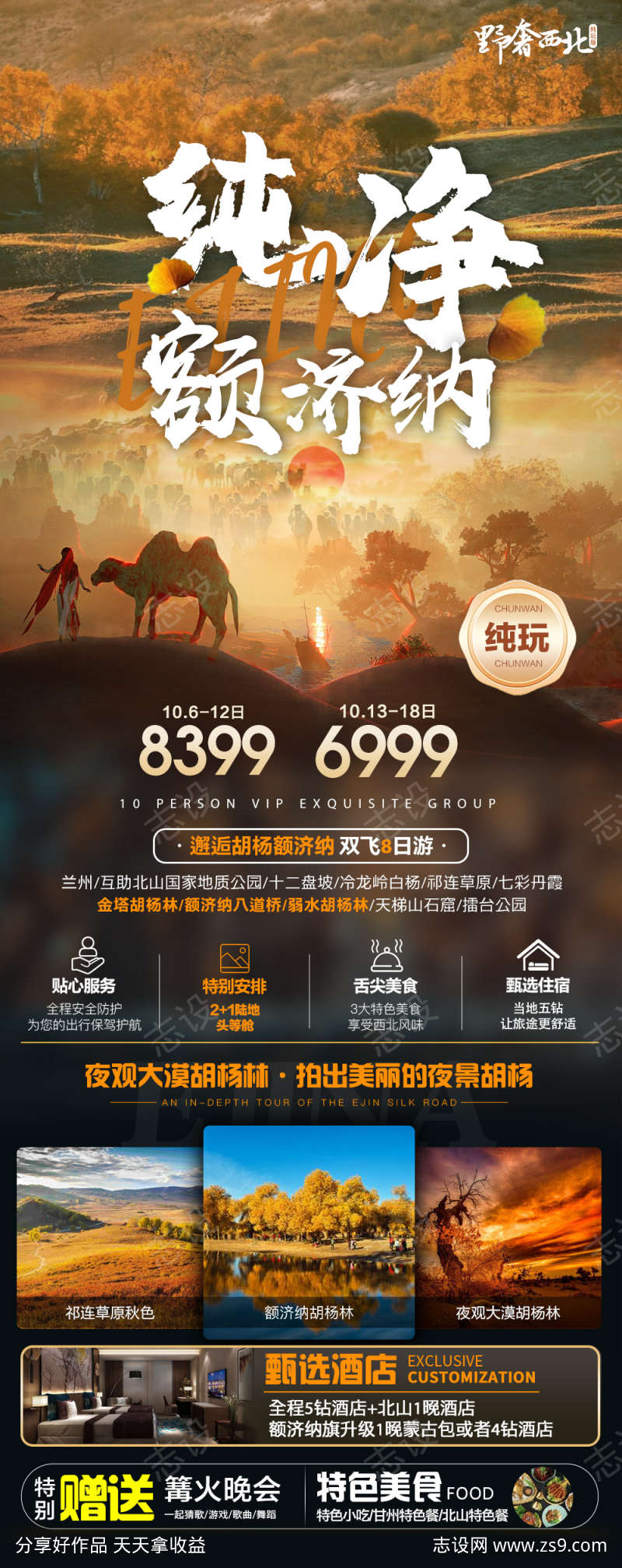 西北胡杨林海报广告