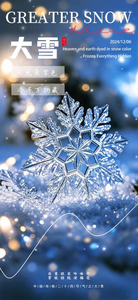 大雪二十四节气海报_源文件下载_PSD格式_1080X2340像素-简约,大气,海报,冬天,雪花,大雪,二十四节气-作品编号:2024110616349848-志设-zs9.com