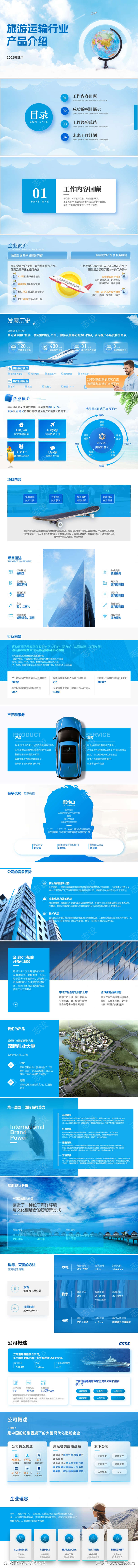 旅游运输行业产品介绍PPT