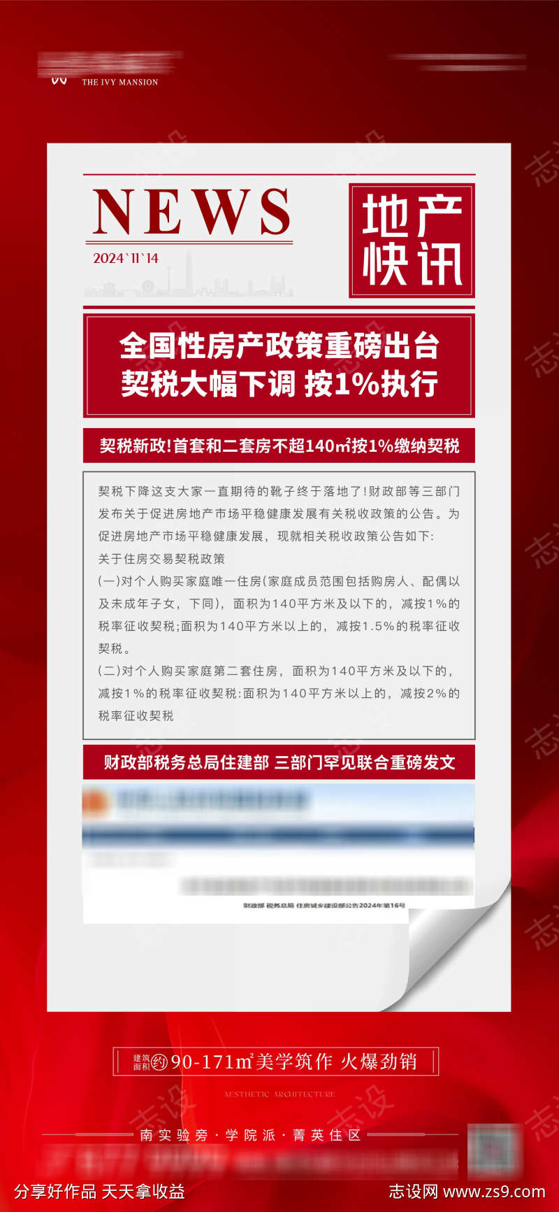 地产快讯契税下调