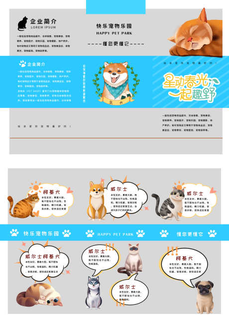 宠物店三折页宣传单_源文件下载_PSD格式_1754X2468像素-海报,封面,折页-作品编号:2024111411012455-志设-zs9.com