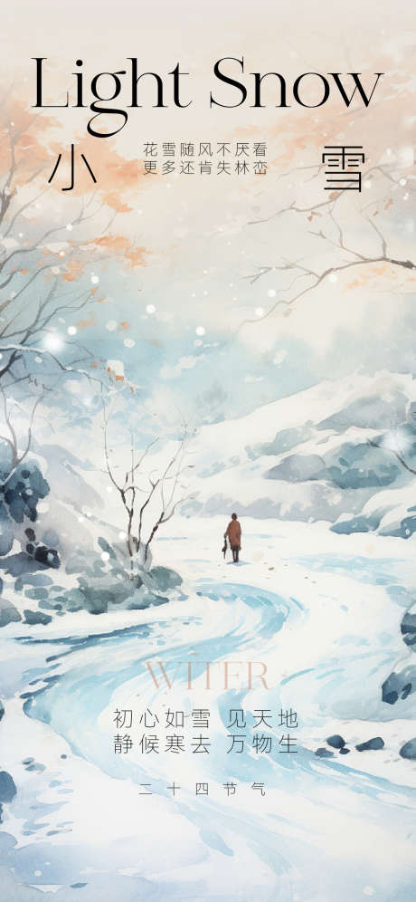 医美小雪海报_源文件下载_22格式_1125X2436像素-医美,冬天,节气-作品编号:2024111909529605-志设-zs9.com