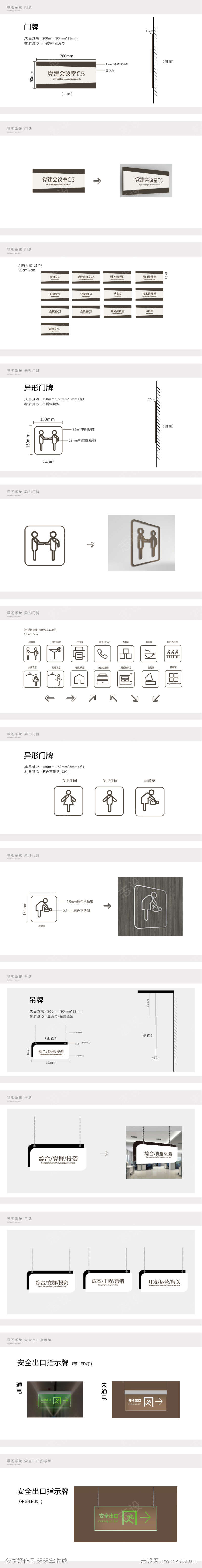 创意简约导视门牌