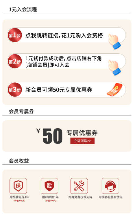 会员入会步骤流程宣传海报_源文件下载_23格式_1200X1950像素-权益,海报,电商-作品编号:2024112110548976-志设-zs9.com