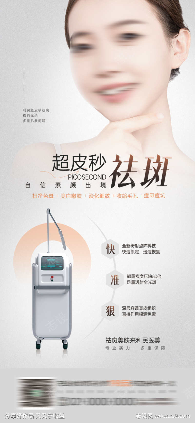 微商医美光子嫩肤项目促销活动宣传海报