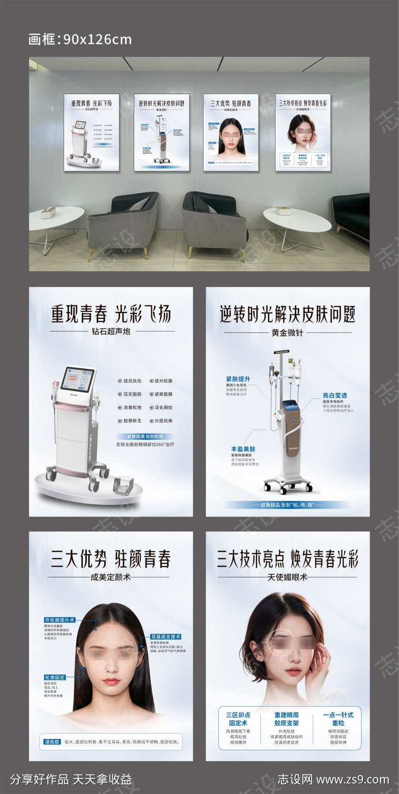 医美宣传科普海报画框