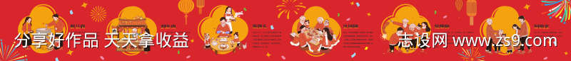 中国风新年民俗风俗海报设计