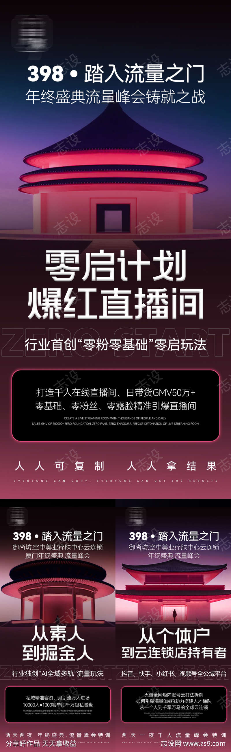 美业活动会议招商海报