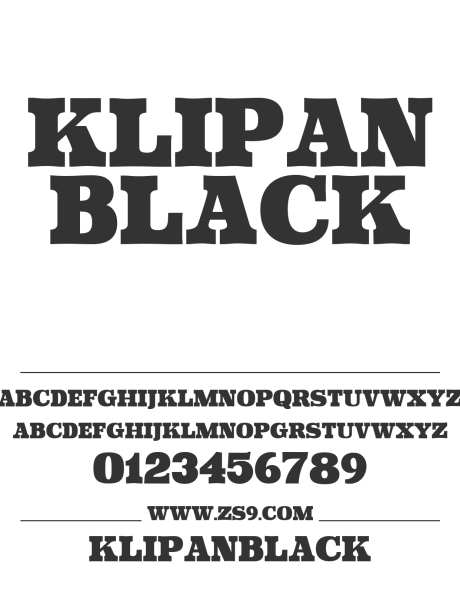 KlipanBlack_字体下载_ttf格式_英文_超粗_免费商用-Klipan,Black,LOGO-作品编号:2024121114097970-志˒设,网