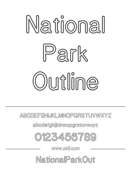 NationalParkOutline_字体下载_otf格式_英文_正常_免费商用-National,Park,Outline-作品编号:2024121009502086-志ˌ设ˇ网