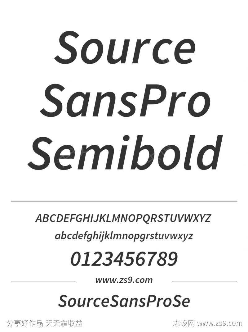 SourceSansProSemiboldIt