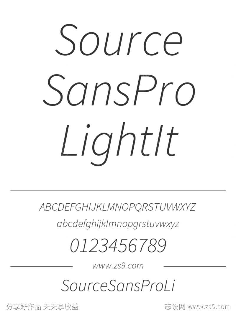 SourceSansProLightIt