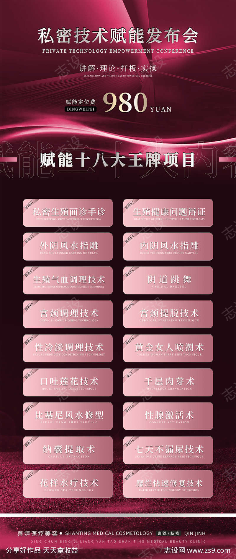 轻医美私密课程海报