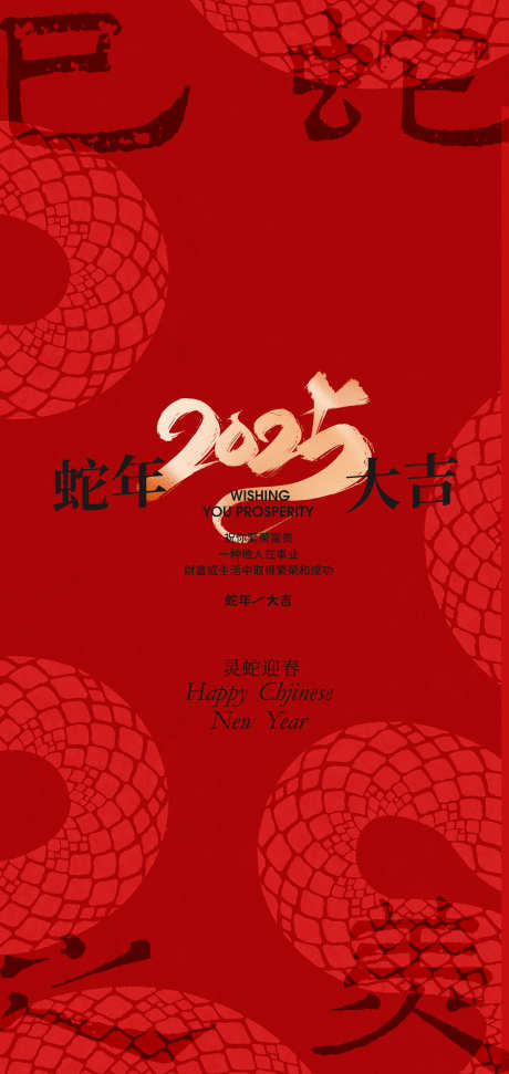 2025新年蛇年新春海报设计_源文件下载_23格式_1772X3740像素-新年,蛇年,过年-作品编号:2024121616438091-志设-zs9.com