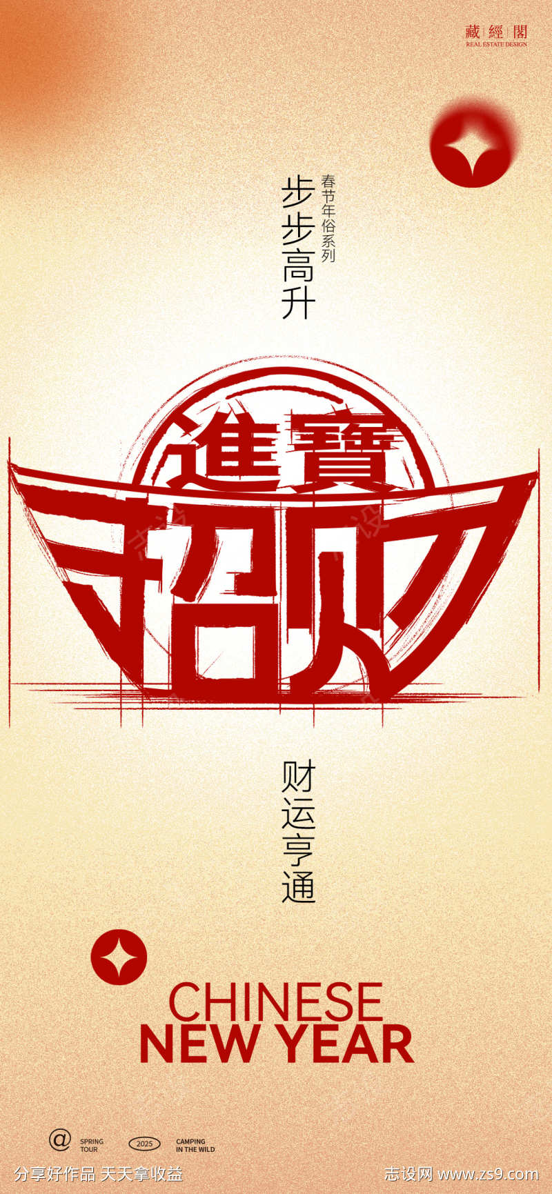 年俗吉祥话海报