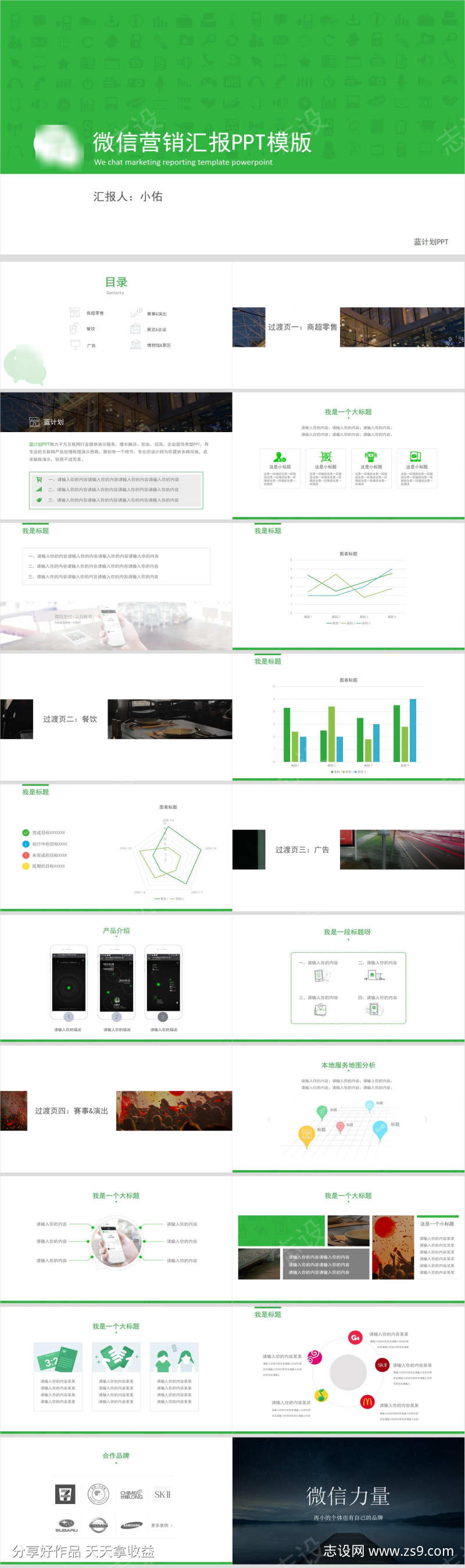 微信公众号营销汇报PPT