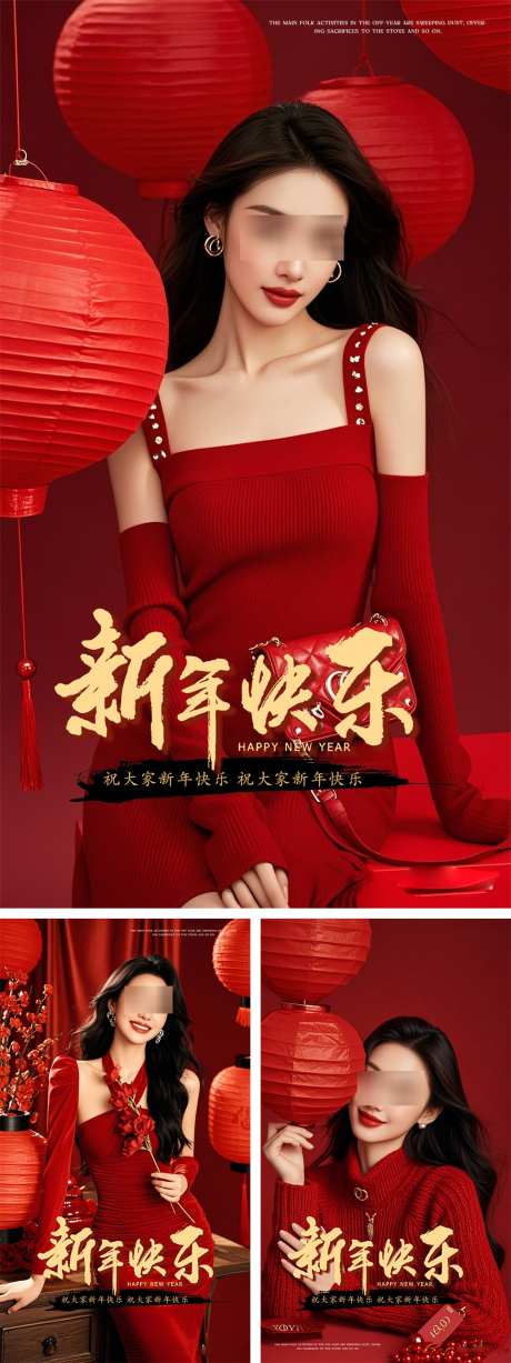 医美新年早安晨图_源文件下载_23格式_1000X2668像素-红金,春节,蛇年-作品编号:2024122509358607-志设-zs9.com