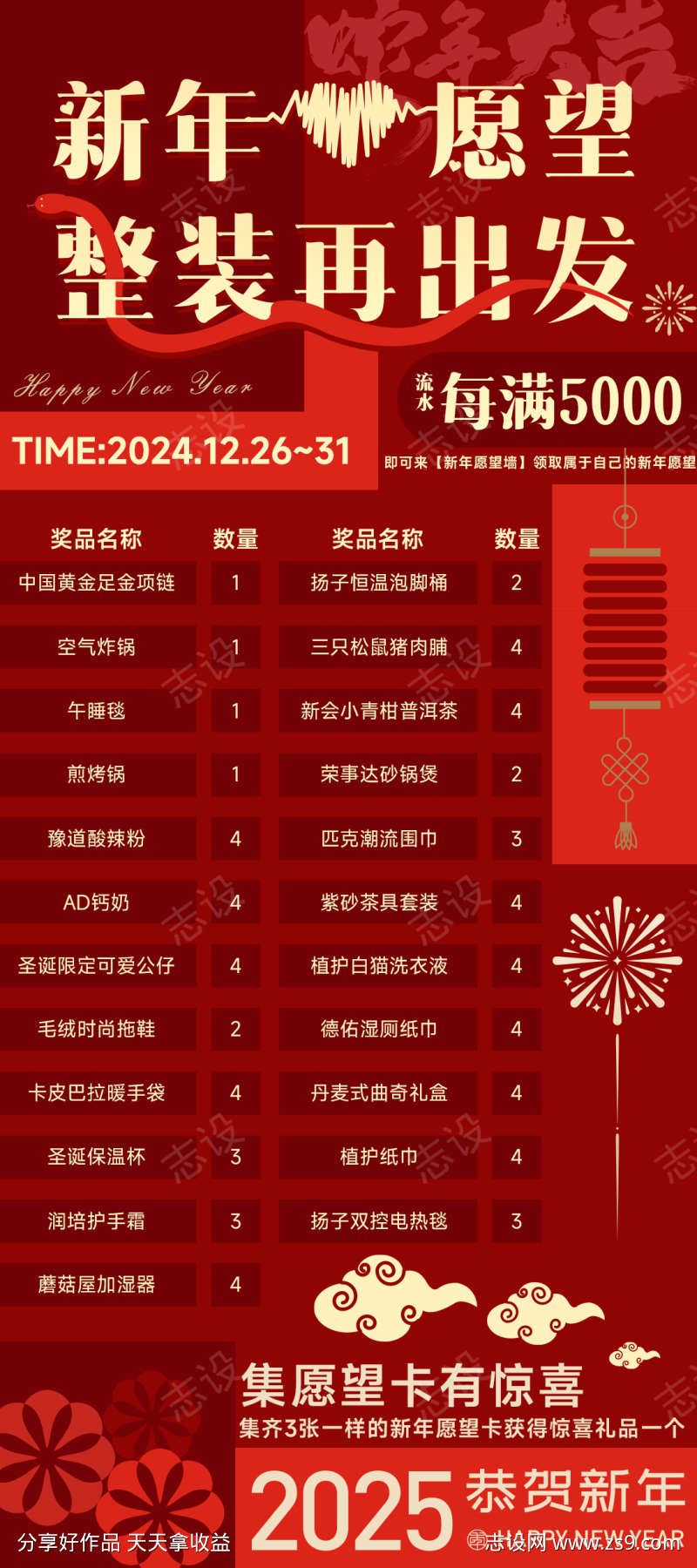 蛇年红色活动展架