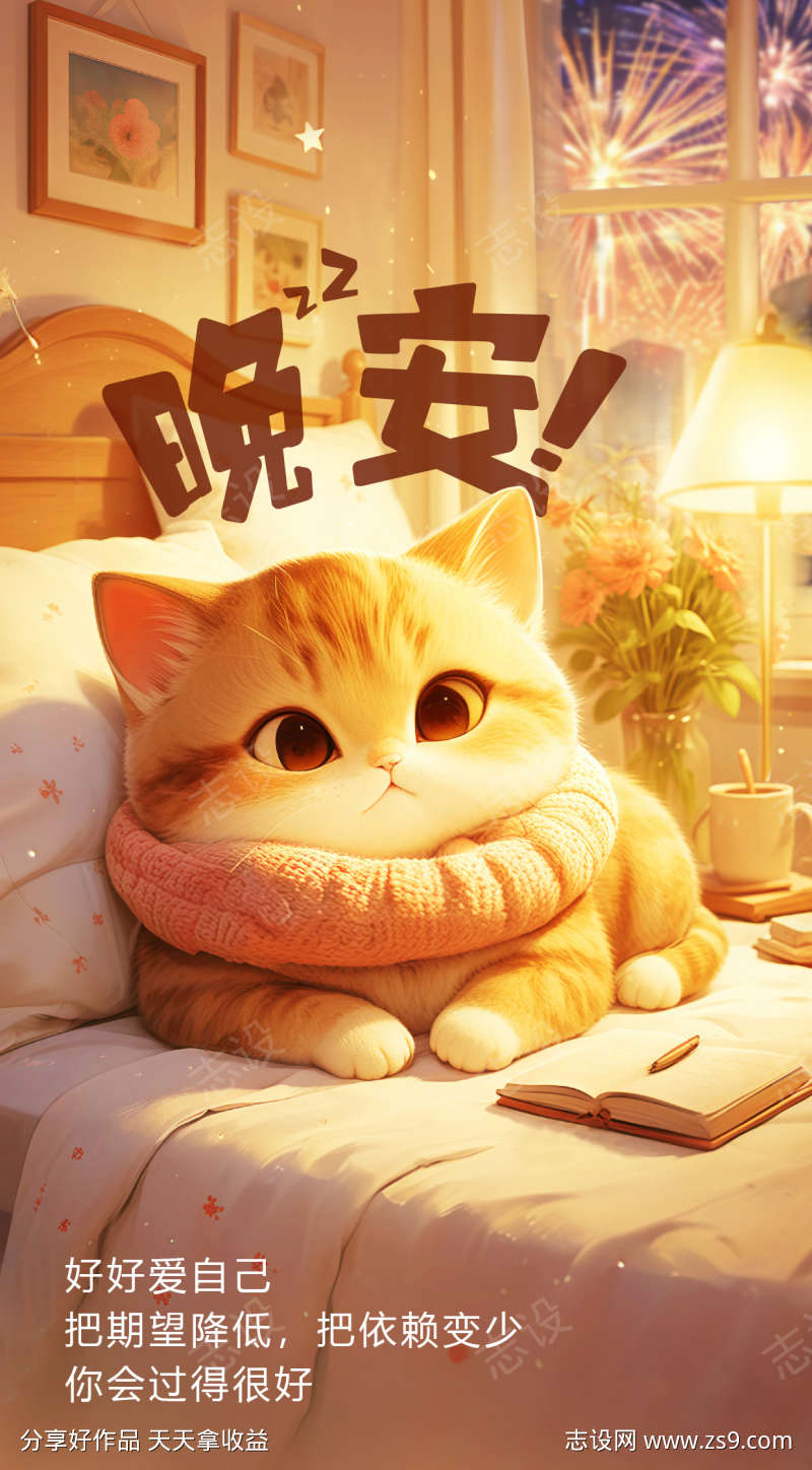 晚安问候海报
