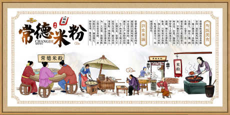 餐饮美食复古风常德米粉宣传背景墙展板_源文件下载_PSD格式_3000X1500像素-展板,背景墙,宣传-作品编号:2025010215244793-志设-zs9.com