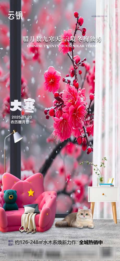 房地产大寒节气海报_源文件下载_PSD格式_1240X2687像素-简约,节气,大寒-作品编号:2025011216565537-志设-zs9.com