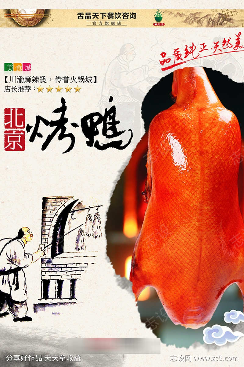 北京烤鸭海报