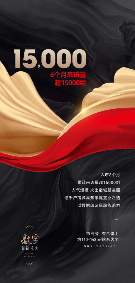 地产黑金热销海报_源文件下载_AI,PSD格式_903X1885像素-黑金,红金,数据-作品编号:2025011415447734-志设-zs9.com