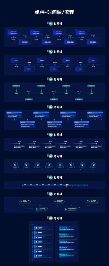 可视化大屏组件时间轴流程_源文件下载_PSD格式_1920X4688像素-流程,时间轴,组件-作品编号:2025011416146667-源文件库-ywjfx.cn