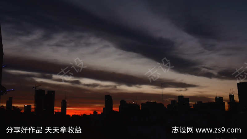 黄昏风景美景落日自然日落
