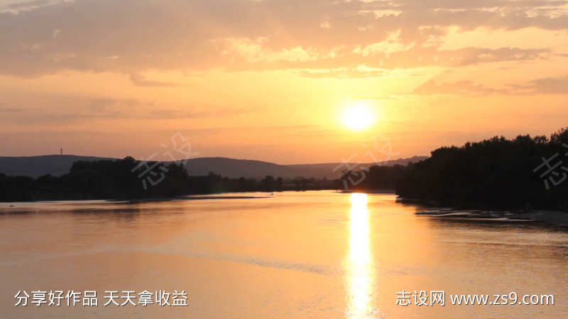 天空风景日落云彩日出景观