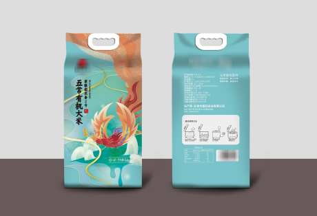 五常有机大米包装凤款_源文件下载_AI,PSD格式_3003X2052像素-包装袋,五常,有机-作品编号:2025020614374665-志设-zs9.com