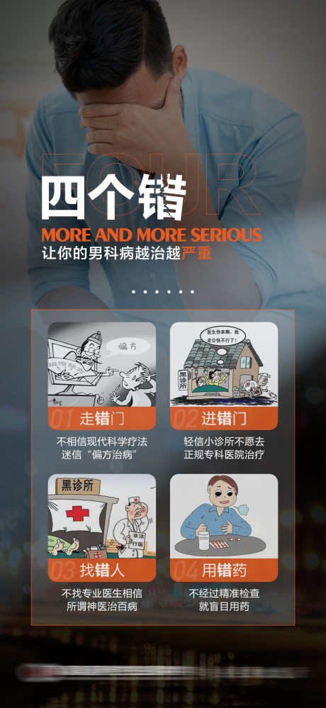 四个错让你的男科病越治越严重_源文件下载_PSD格式_1114X2420像素-防护,预防,男科-作品编号:2025021109412536-志设-zs9.com