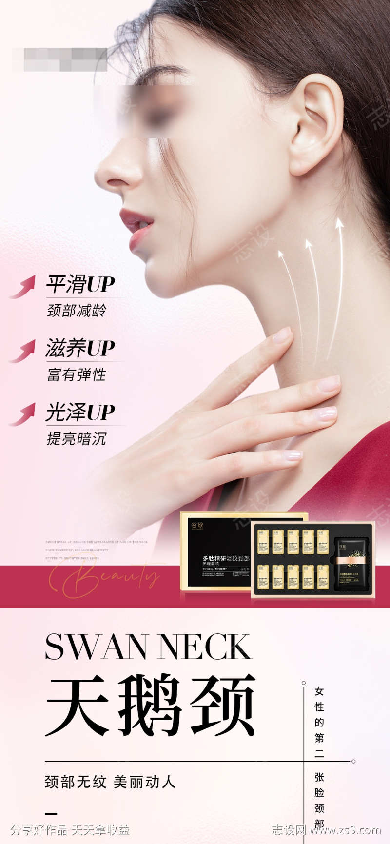 医美美业颈部产品海报