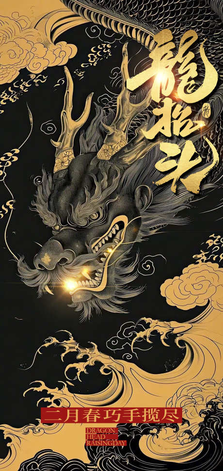 二月二龙抬头创意海报设计_源文件下载_PSD格式_2126X4488像素-古风,国风,创意-作品编号:2025021808386444-志设-zs9.com