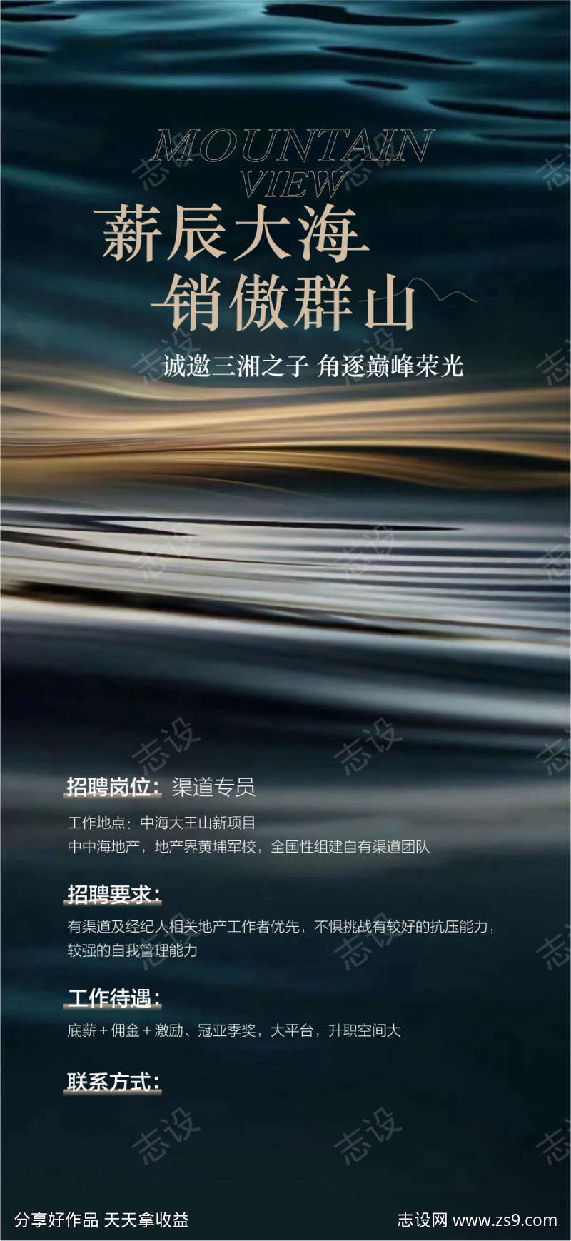 房地产销售精英招聘海报