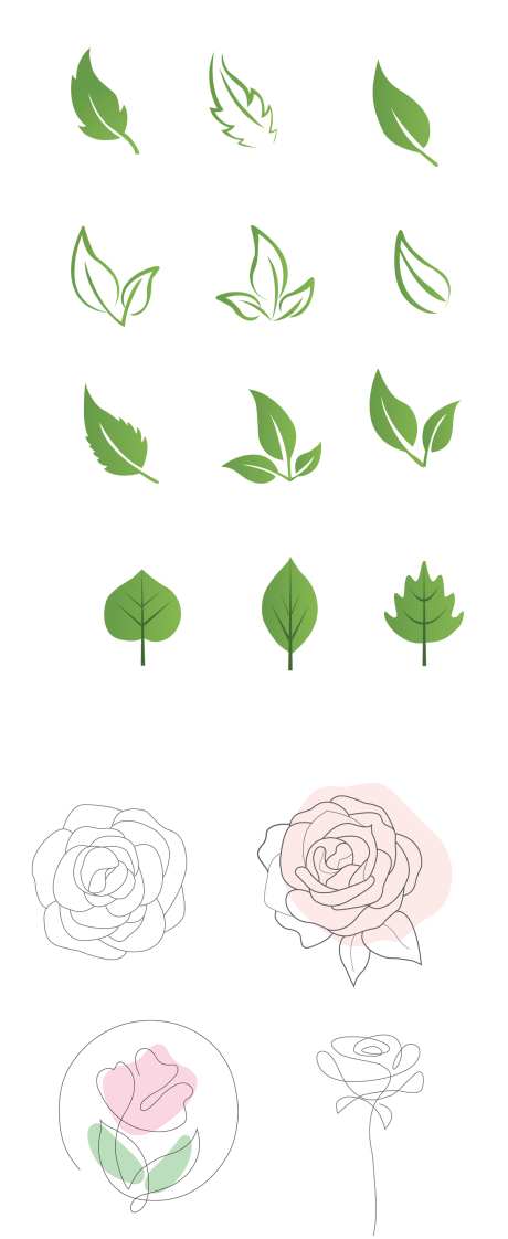 矢量玫瑰花花朵绿叶手绘图形元素_源文件下载_AI格式_1241X3026像素-手绘,玫瑰,花朵-作品编号:2025021817024790-志设-zs9.com