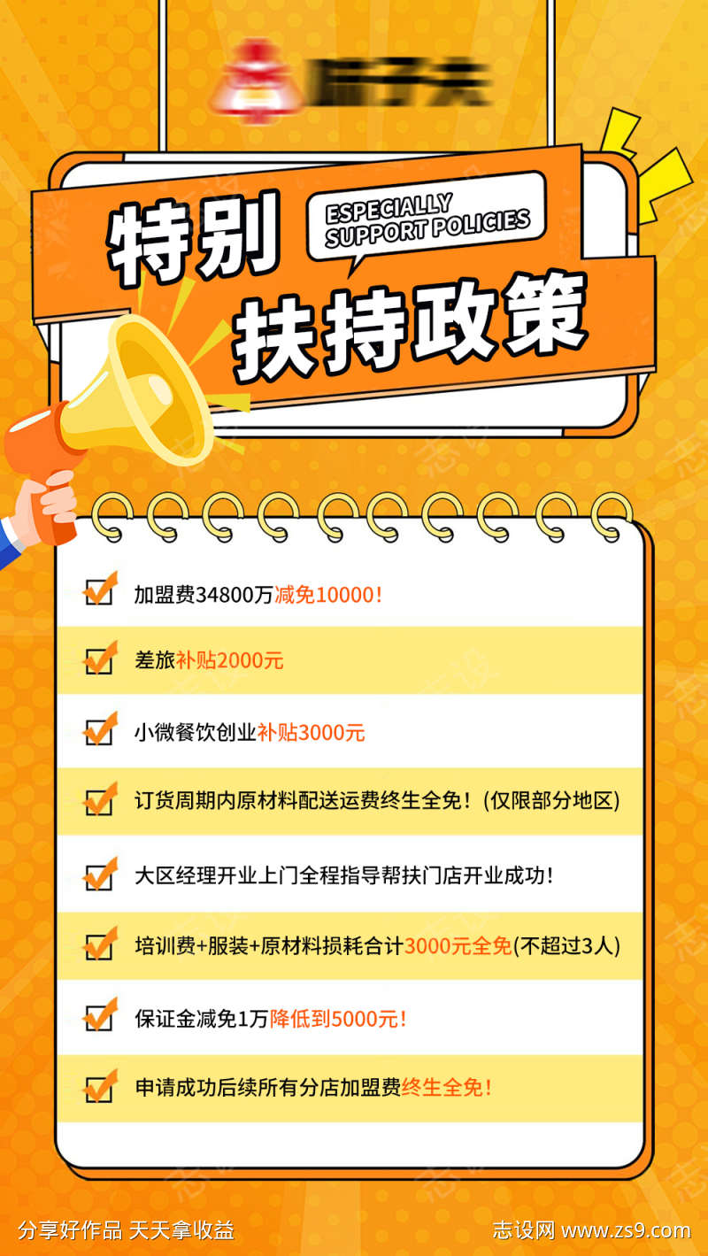 政策扶持海报