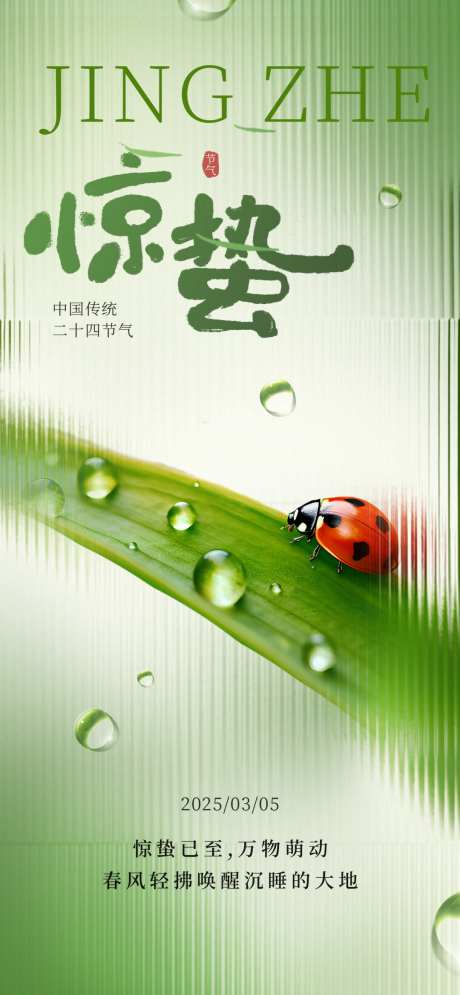 惊蛰二十四节气热点借势营销促销宣传海报_源文件下载_PSD格式_1080X2337像素-树枝,海报,节气-作品编号:2025021909531209-志设-zs9.com
