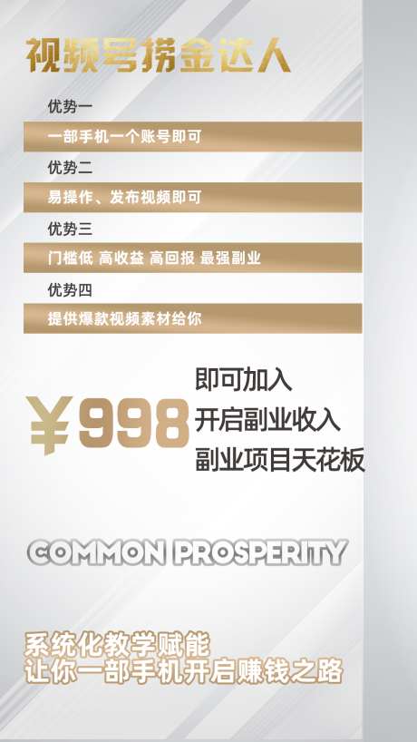 视频号捞金达人_源文件下载_PSD格式_1080X1920像素-赚钱,副业,达人-作品编号:2025021914229500-志设-zs9.com