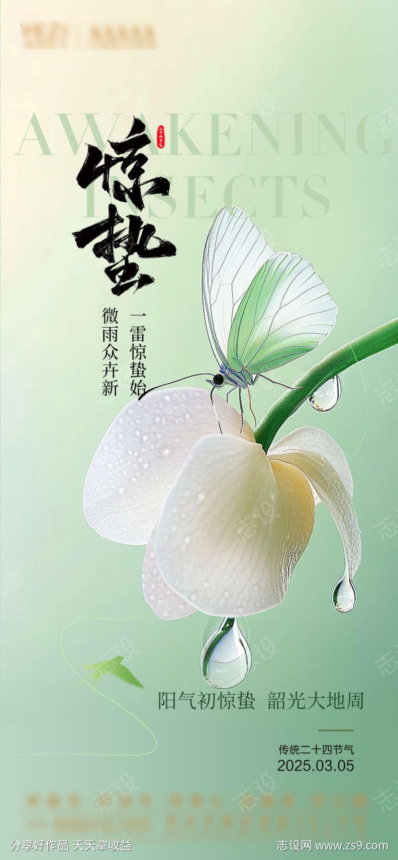 惊蛰节气海报