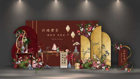 订婚宴迎宾合影区拍照打卡DP点美陈布置_源文件下载_PSD格式_3000X1688像素-KT版,布置,美陈-作品编号:2025022010235464-志设-zs9.com