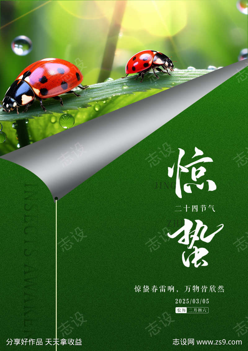 惊蛰节气海报