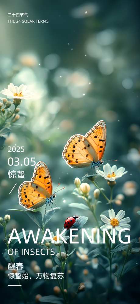 惊蛰节气海报_源文件下载_PSD格式_1242X2688像素-昆虫,春天,惊蛰-作品编号:2025022216449258-志设-zs9.com