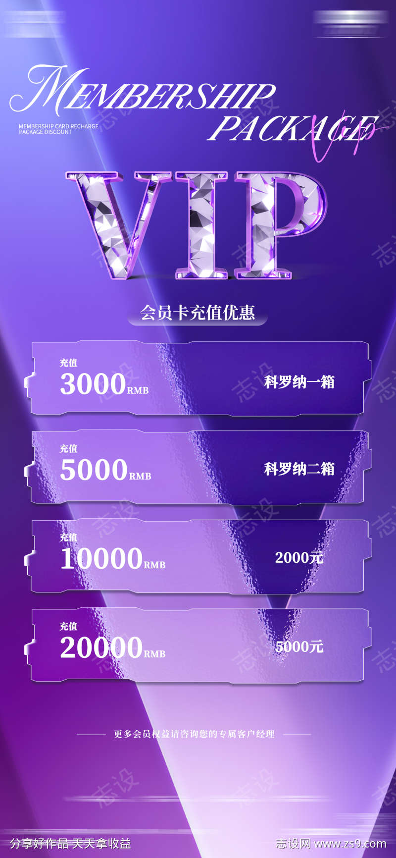 酒吧夜店ktv会员充值海报