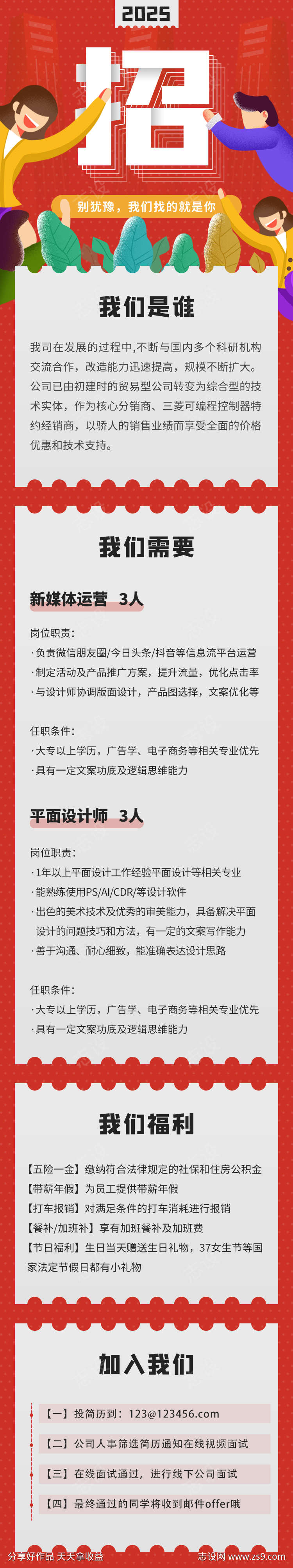 招聘长图别犹豫找的就是你
