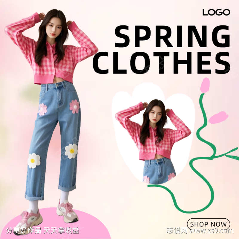 春装模特主图